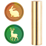 15mm 2 Sides Mini Brass Sealing Stamp (Rabbit Deer)