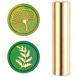 15mm 2 Sides Mini Brass Sealing Stamp (Ginkgo Bilbao Fern)