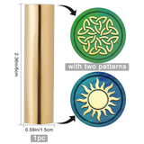 15mm 2 Sides Mini Brass Sealing Stamp (Celtic Knot Sun)