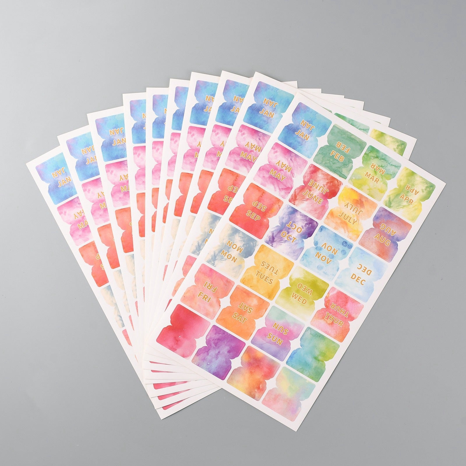 Craspire Gradient Color monthly Planner Self-Adhesive Tabs Stickers, T –  CRASPIRE