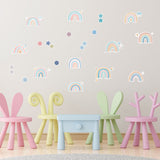 Craspire 4 Sheet 4 Styles Waterproof Vinyl Wall Stickers, Self-Adhesive Decals, for DIY Bedroom, Indoor Decorations, Rectangle with Rainbow & Round & Star Pattern, Mixed Color, Mixed Patterns, 300x220x0.15mm, Stickers: 40~69x40~108mm, 1 sheet/style