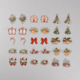 Craspire 30Pcs 15 Styles Christmas Theme PET Self Adhesive Stickers, Waterproof Decals, for Party Decorative Presents, Christmas Themed Pattern, 28~50x33~47x0.1mm, 2pcs/style