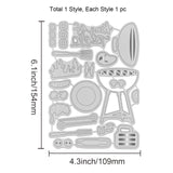 1Sheet Metal BBQ Grilling Tools Cut Dies Summer Travel Embossing Template Mould Beer Die Cuts for Card Scrapbooking and Die Sets for Card DIY Craft