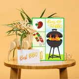 1Sheet Metal BBQ Grilling Tools Cut Dies Summer Travel Embossing Template Mould Beer Die Cuts for Card Scrapbooking and Die Sets for Card DIY Craft