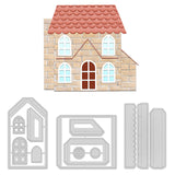 1Set 3D House Embossing Template Mould Metal Paper House Cut Dies Christmas Village Houses Die Cuts for Card Scrapbooking and Die Sets for Card DIY Craft