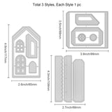 1Set 3D House Embossing Template Mould Metal Paper House Cut Dies Christmas Village Houses Die Cuts for Card Scrapbooking and Die Sets for Card DIY Craft