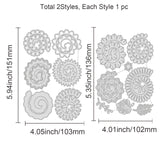 1Set Metal 3D Flowers Spiral Cut Dies Layred Flower Leaves Embossing Template Mould for Mother's Day Card Scrapbooking and Die Sets for Card DIY Craft
