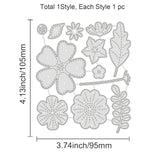 1Sheet 3D Flower Cut Dies Stitched Flower Template Mould Flower and Leaves Die Cuts