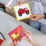 1Sheet Truck Toy Cut Dies Crane and Tanker Embossing Template Mould Cones and Wheels Die Cuts Construction Vehicle Cut die
