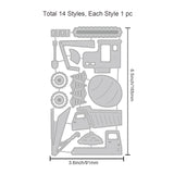 1Sheet Truck Toy Cut Dies Crane and Tanker Embossing Template Mould Cones and Wheels Die Cuts Construction Vehicle Cut die