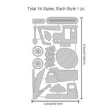 CRASPIRE Carbon Steel Cutting Dies Stencils, for DIY Scrapbooking, Photo Album, Decorative Embossing, Paper Card, Matte Platinum Color, Car Pattern, 16.5x9.1x0.08cm