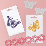 1Set Thankful Word Cut Dies Butterfly Embossing Template Mould Circle and Diamond Border Edge Die Cuts
