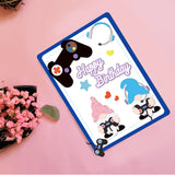 1Sheet Metal Game Console and Gnome Embossing Template Headphone Die Cuts Happy Birthday Die Set