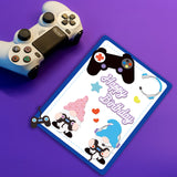 1Sheet Metal Game Console and Gnome Embossing Template Headphone Die Cuts Happy Birthday Die Set