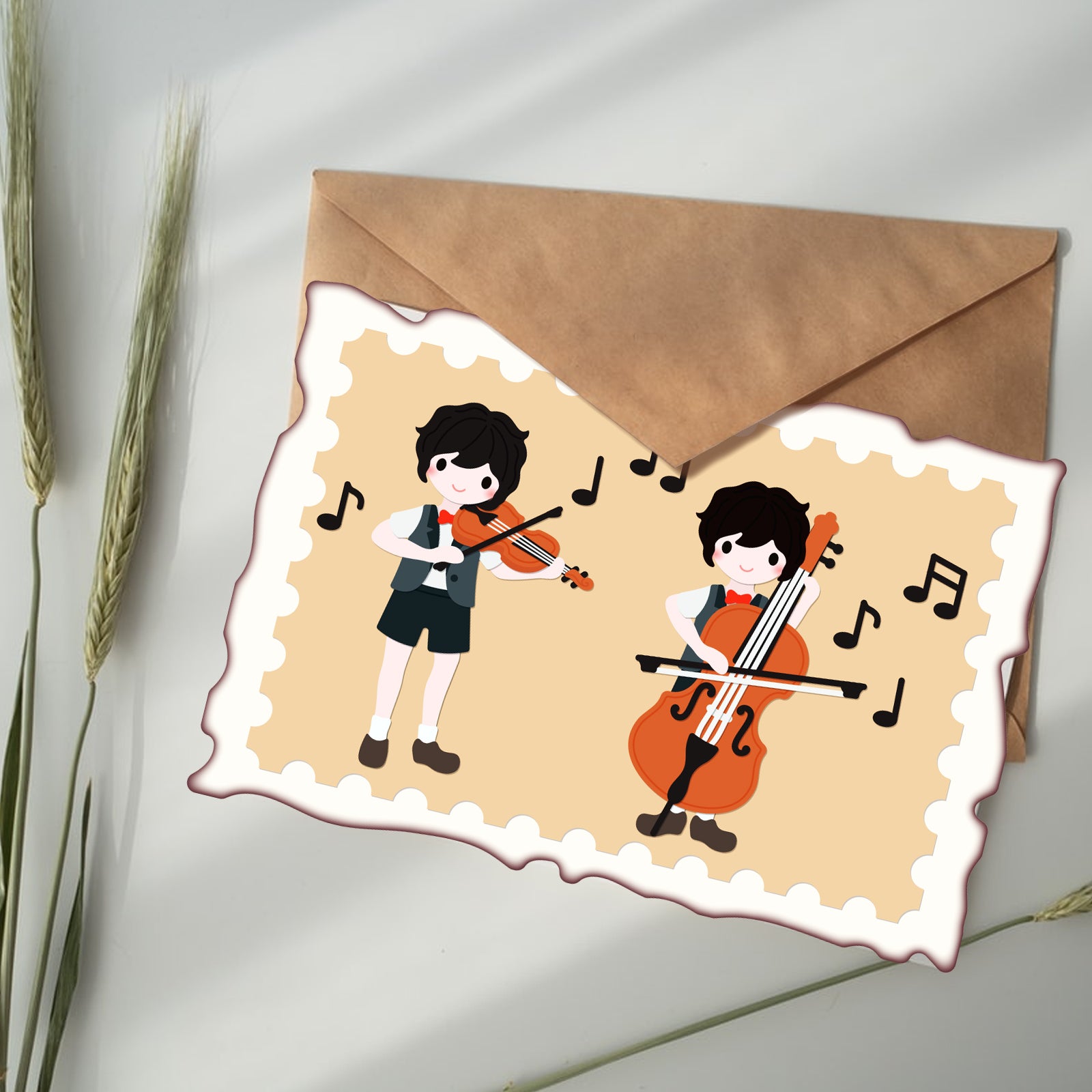 1Sheet Metal Violin and Cello Cut Dies Musical Notes and Cute Boy Template Mould