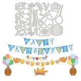 Beer Celebration Die Cuts Letters and Banner Lace Embossing Template Mould Balloon Carbon Steel Die