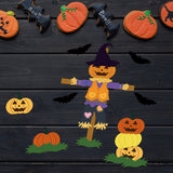 Pumpkin Scarecrow Die Cuts Fall Leaves Embossing Template Mould Sunflower and Birds Carbon Steel Die Set