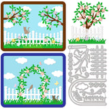 Garden Fences Die Cuts Tree and Plants Embossing Template Mould Flower Carbon Steel Die Set