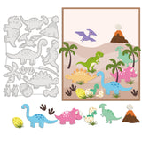 Various Dinosaur Die Cuts Volcanoes and Trees Embossing Template Mould Dinosaur Egg Carbon Steel Die Set