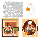 Turkey Die Cuts Pumpkin and Hat Embossing Template Mould Dessert Carbon Steel Die Set