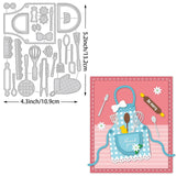 CRASPIRE Carbon Steel Cutting Dies Stencils, for DIY Scrapbooking, Photo Album, Decorative Embossing, Paper Card, Matte Platinum Color, Tableware Pattern, 10.9x13.2x0.08cm