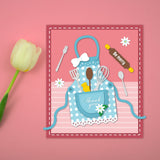 CRASPIRE Carbon Steel Cutting Dies Stencils, for DIY Scrapbooking, Photo Album, Decorative Embossing, Paper Card, Matte Platinum Color, Tableware Pattern, 10.9x13.2x0.08cm