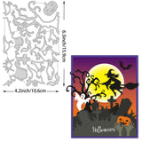 CRASPIRE Carbon Steel Cutting Dies Stencils, for DIY Scrapbooking, Photo Album, Decorative Embossing, Paper Card, Matte Platinum Color, Halloween Themed Pattern, 15.9x10.6x0.08cm