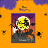 CRASPIRE Carbon Steel Cutting Dies Stencils, for DIY Scrapbooking, Photo Album, Decorative Embossing, Paper Card, Matte Platinum Color, Halloween Themed Pattern, 15.9x10.6x0.08cm