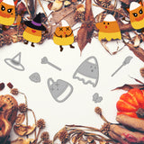 2 Set Candy Corn Halloween Festival Embossing Template Mould Trick or Treat Carbon Steel Die Cuts