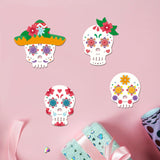 CRASPIRE Carbon Steel Cutting Dies Stencils, for DIY Scrapbooking, Photo Album, Decorative Embossing, Paper Card, Matte Platinum Color, Halloween, Skull Pattern, 10.7x15.5x0.08cm