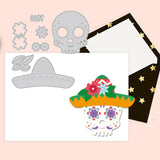 CRASPIRE Carbon Steel Cutting Dies Stencils, for DIY Scrapbooking, Photo Album, Decorative Embossing, Paper Card, Matte Platinum Color, Halloween, Skull Pattern, 10.7x15.5x0.08cm