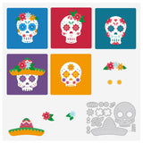 CRASPIRE Carbon Steel Cutting Dies Stencils, for DIY Scrapbooking, Photo Album, Decorative Embossing, Paper Card, Matte Platinum Color, Halloween, Skull Pattern, 10.7x15.5x0.08cm
