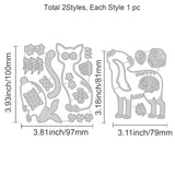 Day of the Dead Die Cuts Animal and Flower Embossing Template Mould Leaves Carbon Steel Die Set