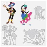 CRASPIRE Carbon Steel Cutting Dies Stencils, for DIY Scrapbooking, Photo Album, Decorative Embossing, Paper Card, Matte Platinum Color, Halloween, Skull Pattern, 13.4x10x0.08cm