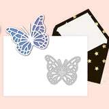 CRASPIRE 3Pcs 3 Styles Carbon Steel Cutting Dies Stencils, for DIY Scrapbooking, Photo Album, Decorative Embossing, Paper Card, Butterfly & Floral Pattern, Matte Platinum Color, 8.5~10.3x5.5~14.3x0.08cm, about 1pc/style