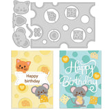 Cheese Embossing Template Mould Mouse Cat Carbon Steel Die Cuts
