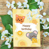 Cheese Embossing Template Mould Mouse Cat Carbon Steel Die Cuts