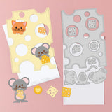 Cheese Embossing Template Mould Mouse Cat Carbon Steel Die Cuts