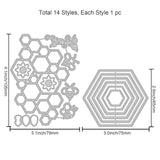 Hexagon Embossing Template Mould Bee Carbon Steel Die Cuts Sunflower Die Cut