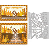 Autumn Embossing Template Mould Mountain Road Carbon Steel Die Cuts