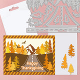 Autumn Embossing Template Mould Mountain Road Carbon Steel Die Cuts