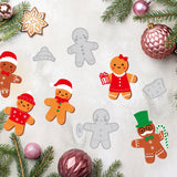 CRASPIRE Christmas Theme Carbon Steel Cutting Dies Stencils, for DIY Scrapbooking, Photo Album, Decorative Embossing, Paper Card, Matte Platinum Color, Gingerbread Man Pattern, 9.1~9.4x11.1~12.3x0.08cm, 2pcs/set