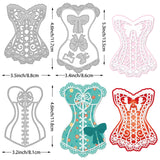 CRASPIRE Carbon Steel Cutting Dies Stencils, for DIY Scrapbooking, Photo Album, Decorative Embossing Paper Card, Stainless Steel Color, Matte Style, Clothes Pattern, 11.7~13.5x8.6~8.8x0.08cm, 3pcs/set