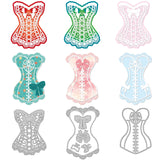 CRASPIRE Carbon Steel Cutting Dies Stencils, for DIY Scrapbooking, Photo Album, Decorative Embossing Paper Card, Stainless Steel Color, Matte Style, Clothes Pattern, 11.7~13.5x8.6~8.8x0.08cm, 3pcs/set