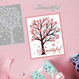 CRASPIRE 2Pcs 2 Styles Carbon Steel Cutting Dies Stencils, for DIY Scrapbooking, Photo Album, Decorative Embossing Paper Card, Stainless Steel Color, Matte Style, Cherry Blossoms, Tree Pattern, 10.1~13.2x9.8~11x0.08cm, 1pc/style