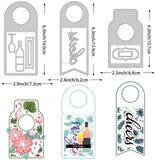 CRASPIRE 3Pcs 3 styles Carbon Steel Cutting Dies Stencils, for DIY Scrapbooking, Photo Album, Decorative Embossing Paper Card, Stainless Steel Color, Hang Tag, Mixed Patterns, 6.2~7.3x10.7~16x0.08cm, 1pc/style