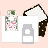 CRASPIRE 3Pcs 3 styles Carbon Steel Cutting Dies Stencils, for DIY Scrapbooking, Photo Album, Decorative Embossing Paper Card, Stainless Steel Color, Hang Tag, Mixed Patterns, 6.2~7.3x10.7~16x0.08cm, 1pc/style