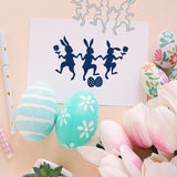 CRASPIRE 2Pcs 2 Styles Dancing Them Carbon Steel Cutting Dies Stencils, for DIY Scrapbooking, Photo Album, Decorative Embossing Paper Card, Stainless Steel Color, Rabbit Pattern, 7.8~11x11.9x0.08cm, 1pc/style