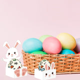 CRASPIRE 2Pcs 2 Styles Carbon Steel Cutting Dies Stencils, for DIY Scrapbooking, Photo Album, Decorative Embossing Paper Card, Rabbit-Shaped Box with Easter