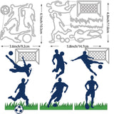 CRASPIRE 2Pcs 2 Styles Carbon Steel Cutting Dies Stencils, for DIY Scrapbooking, Photo Album, Decorative Embossing Paper Card, Stainless Steel Color, Football, Football Pattern, 10.3~11x9.2~14.7x0.08cm, 1pc/style